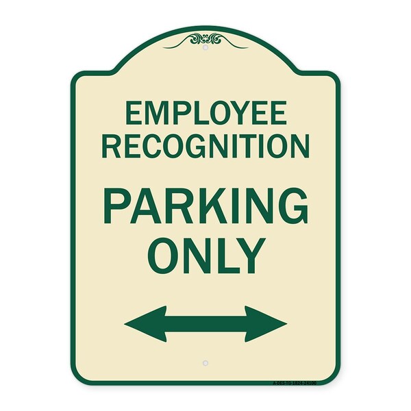 Signmission Employee Recognition Parking Only Heavy-Gauge Aluminum Architectural Sign, 24" x 18", TG-1824-24100 A-DES-TG-1824-24100 - main